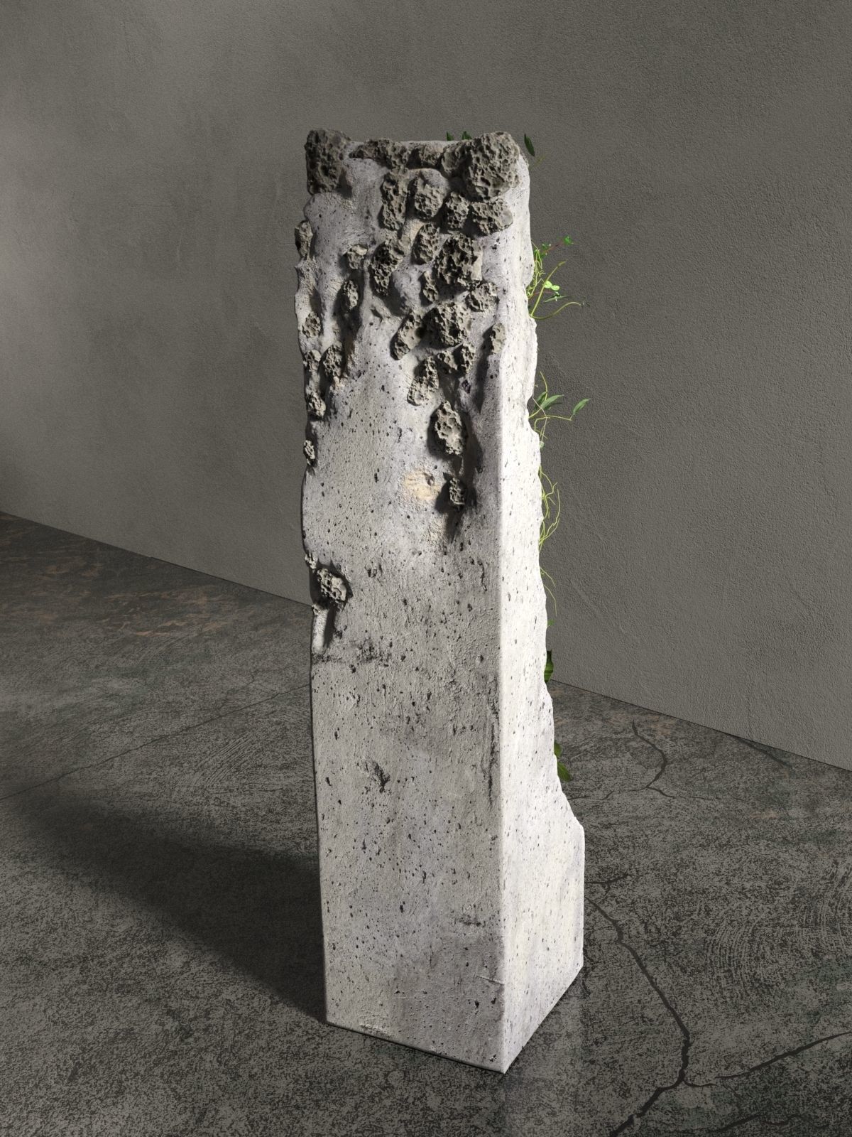 Terraforms Garden Pillar 3D model_1