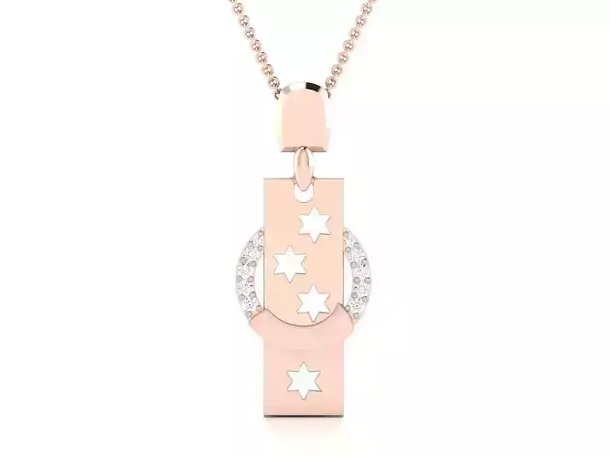 Solitaire Pendant 3DM STL OBJ FBX Renders Details