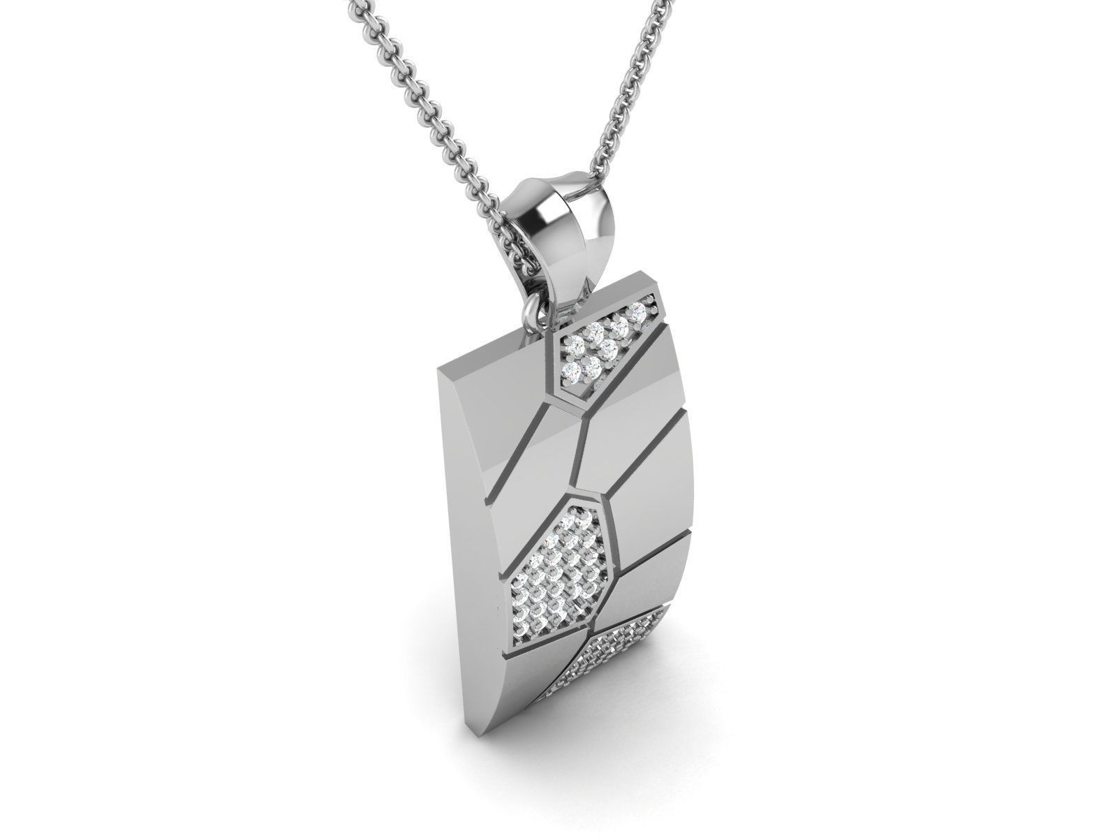 Solitaire Pendant 3DM STL OBJ FBX Renders Details 3D print model_1