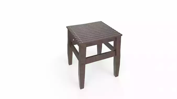 Wooden Stool 3D model