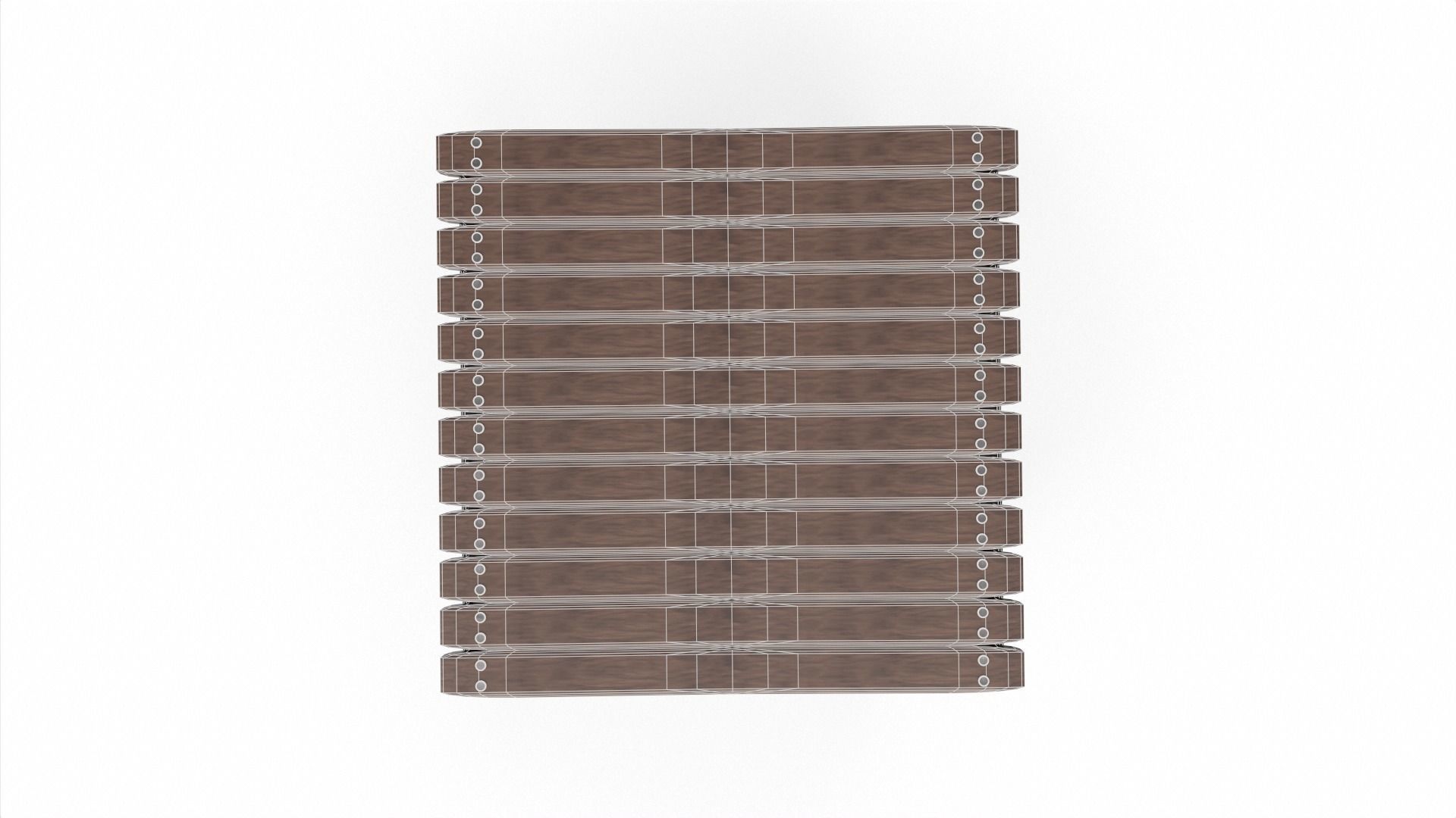 Wooden Stool 3D model_7