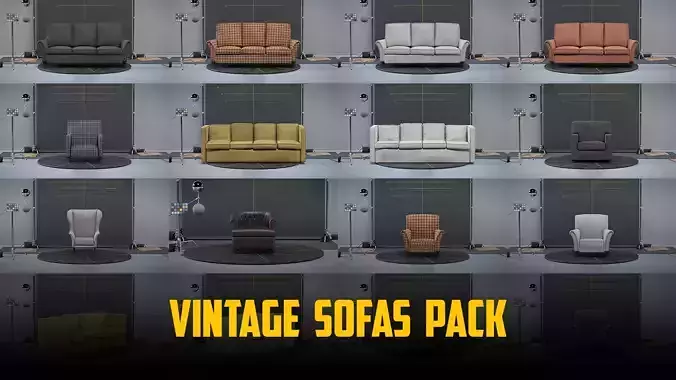 Vintage Old Sofas Pack