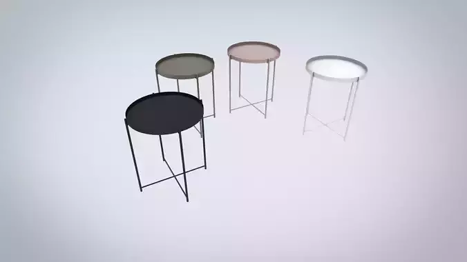 IKEA table tray black grey pink white Gladom