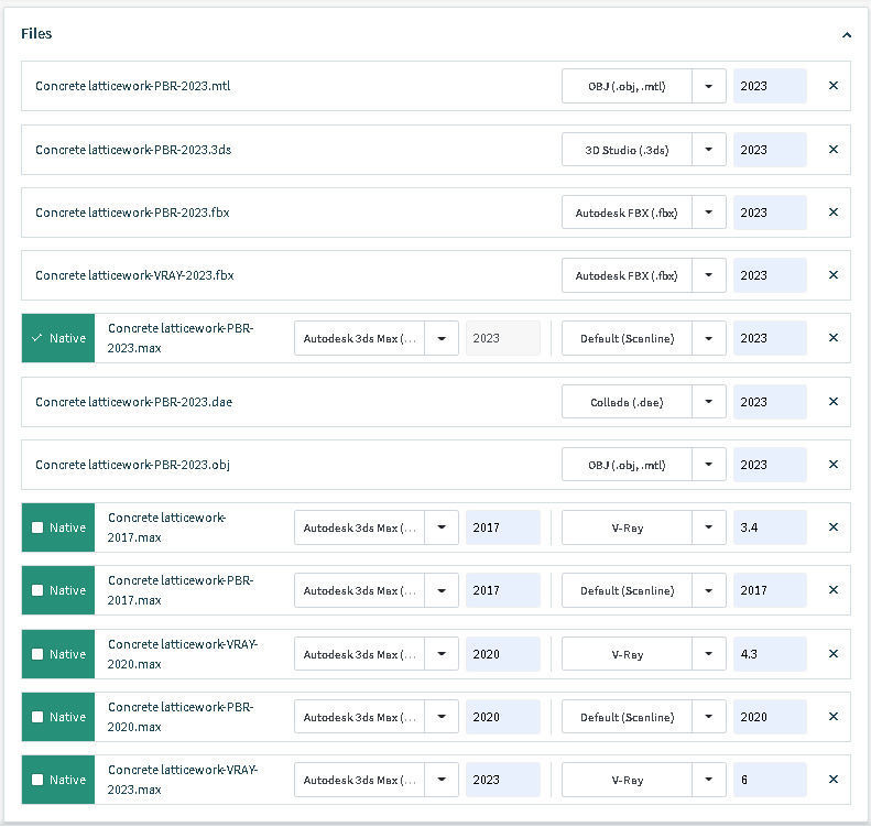 Concrete latticework 3D model_15