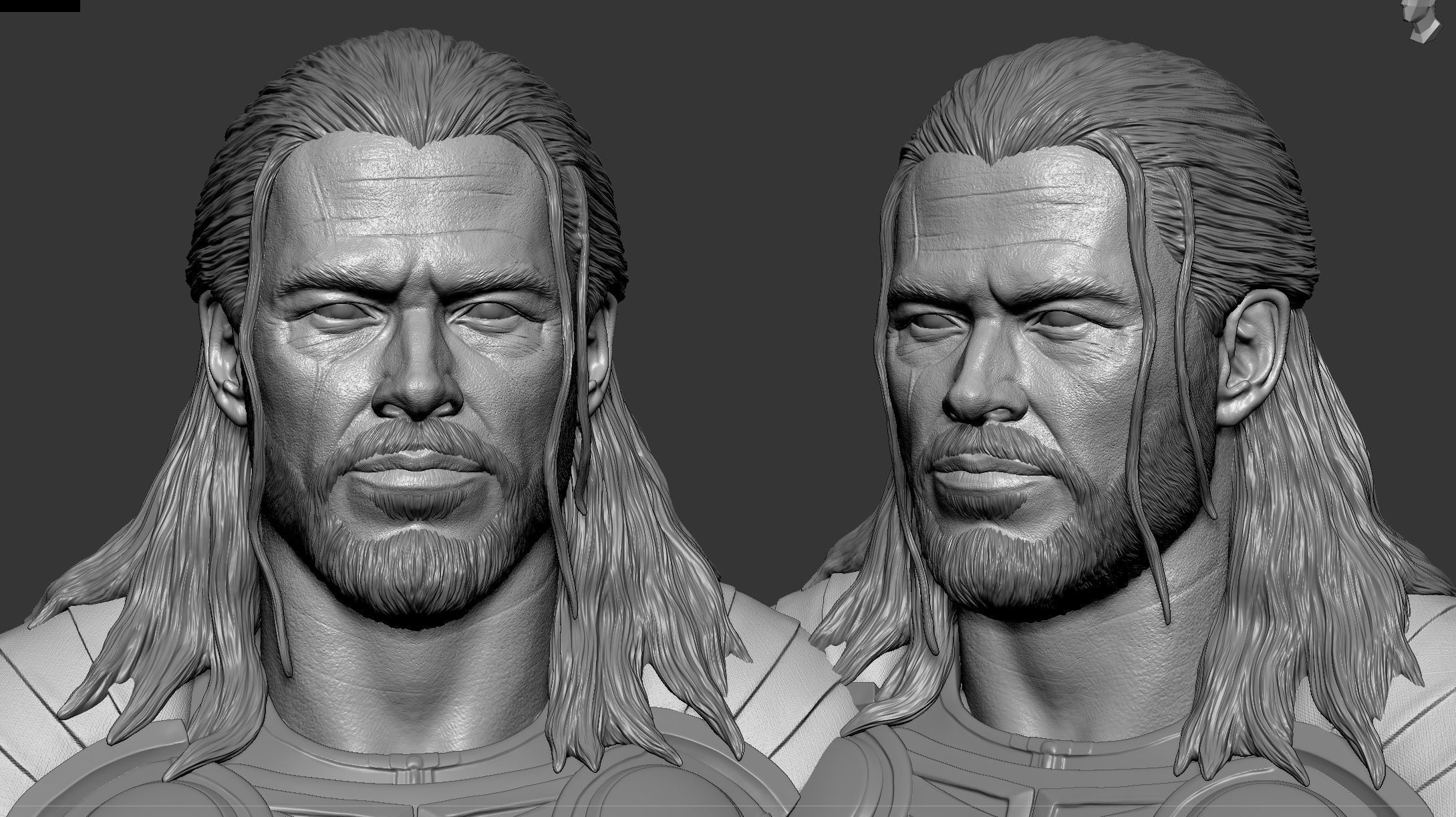 Thor- Chris Hemsworth Bust 3D print model_5