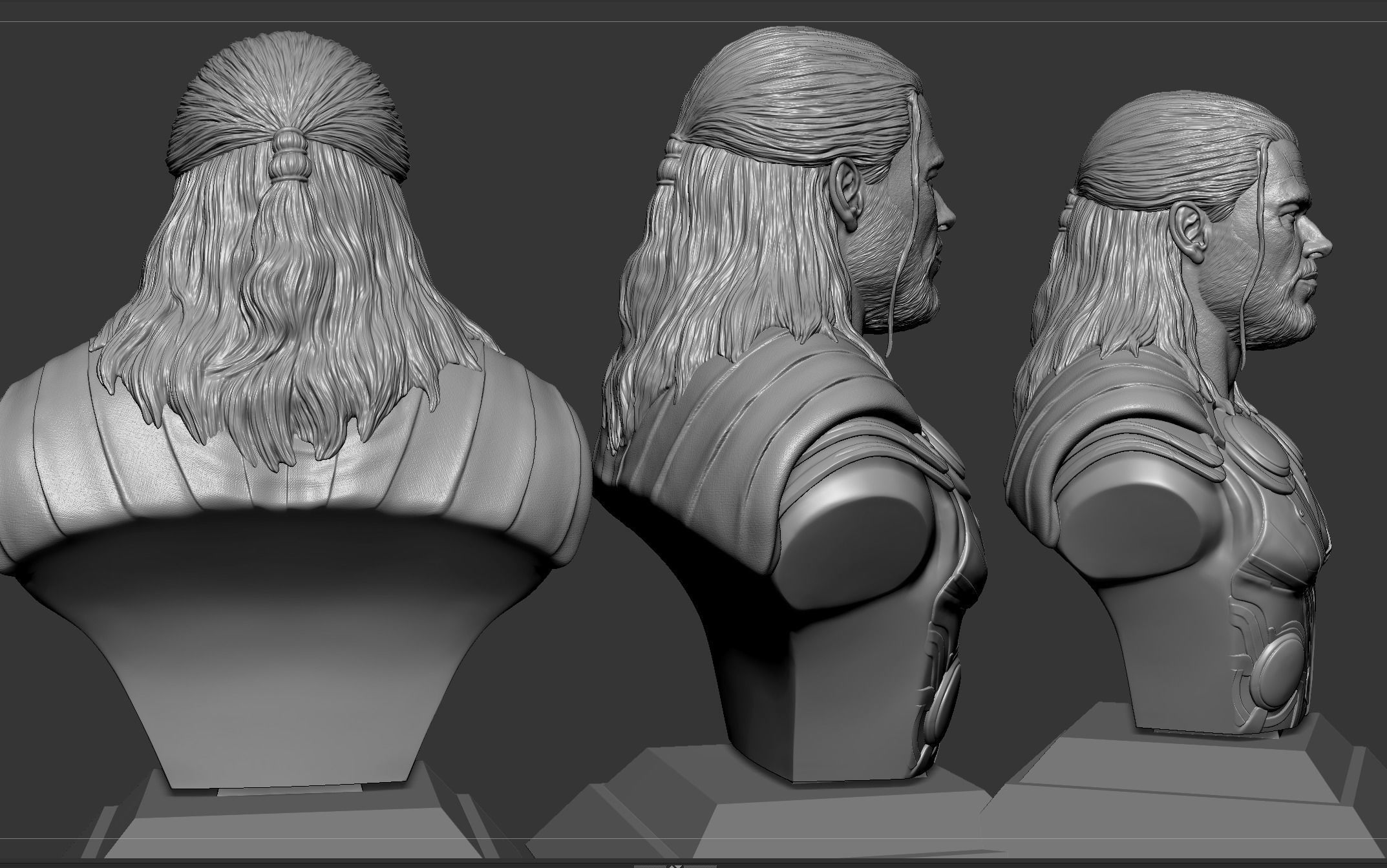Thor- Chris Hemsworth Bust 3D print model_7