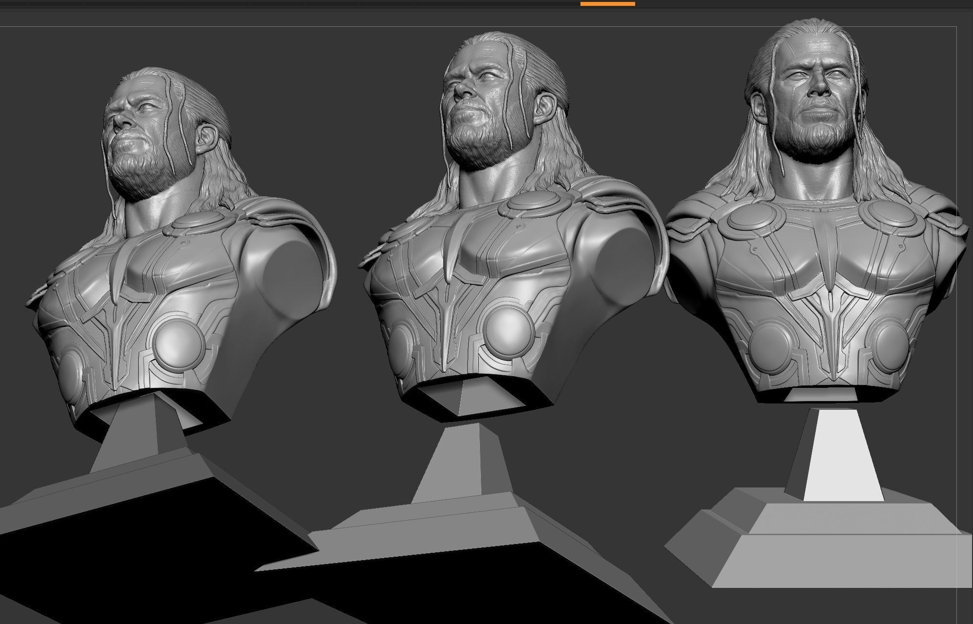 Thor- Chris Hemsworth Bust 3D print model_9