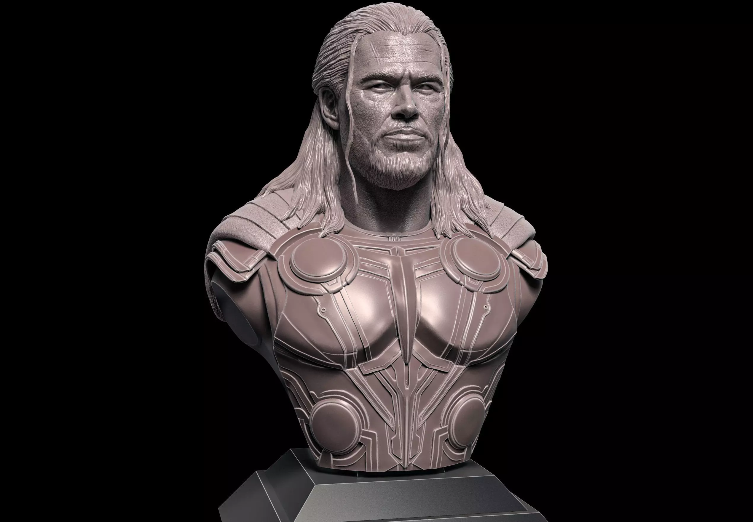 Thor- Chris Hemsworth Bust 3D print model_0