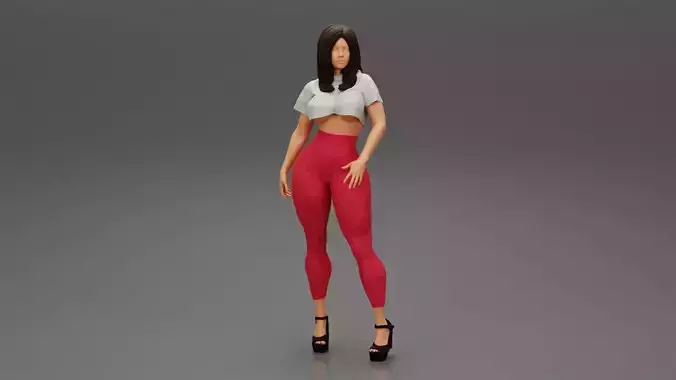 Underboob Beautiful Sexy Body Woman 3D print model