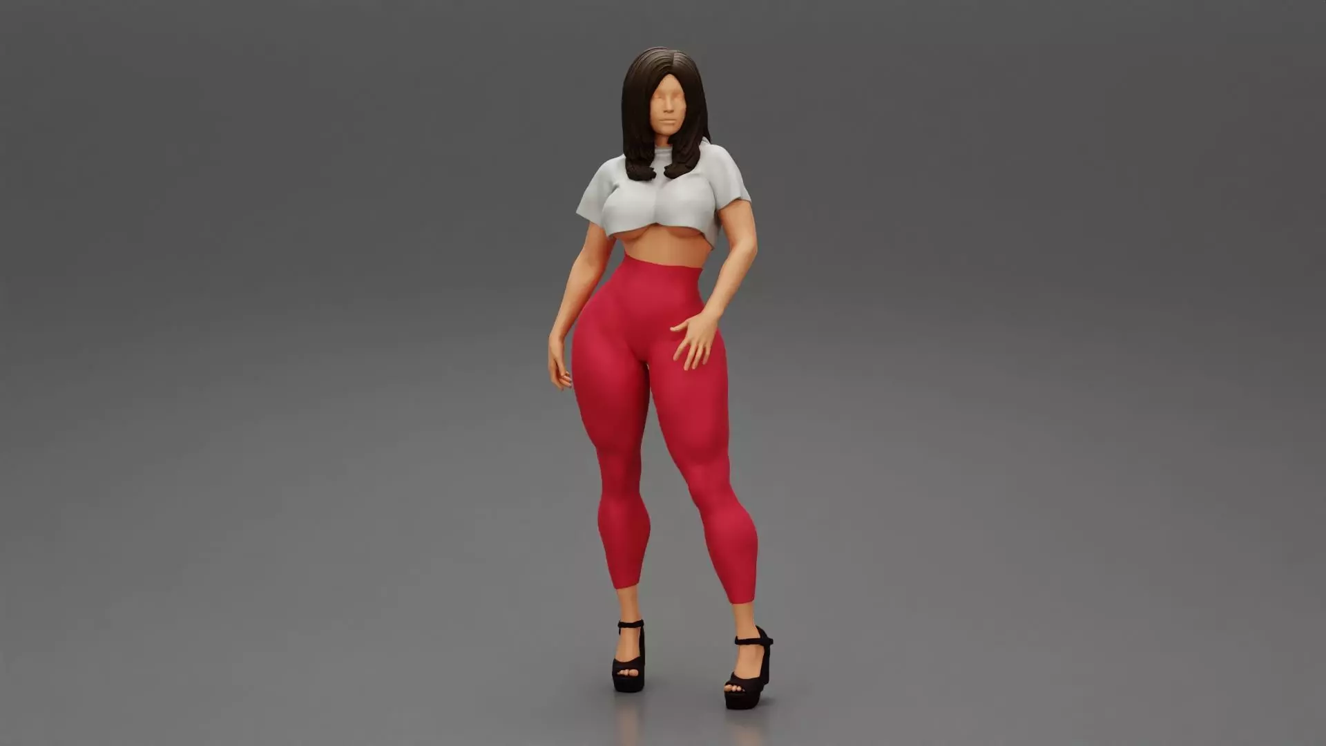 Underboob Beautiful Sexy Body Woman 3D print model