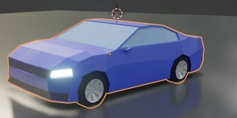 Low Detailed Simple Car Low-poly 3D model_5