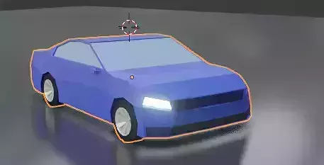 Low Detailed Simple Car Low-poly 3D model
