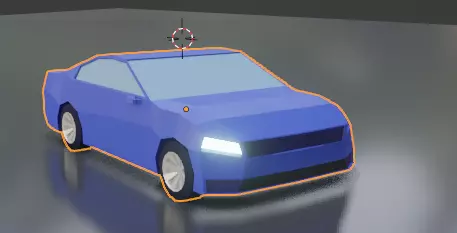 Low Detailed Simple Car Low-poly 3D model_0