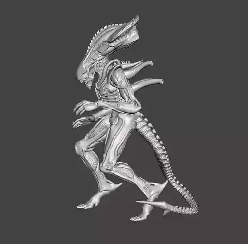 Praetorian Xenomorph - Aliens Fireteam Articulated Hi-Poly STL 3D print model