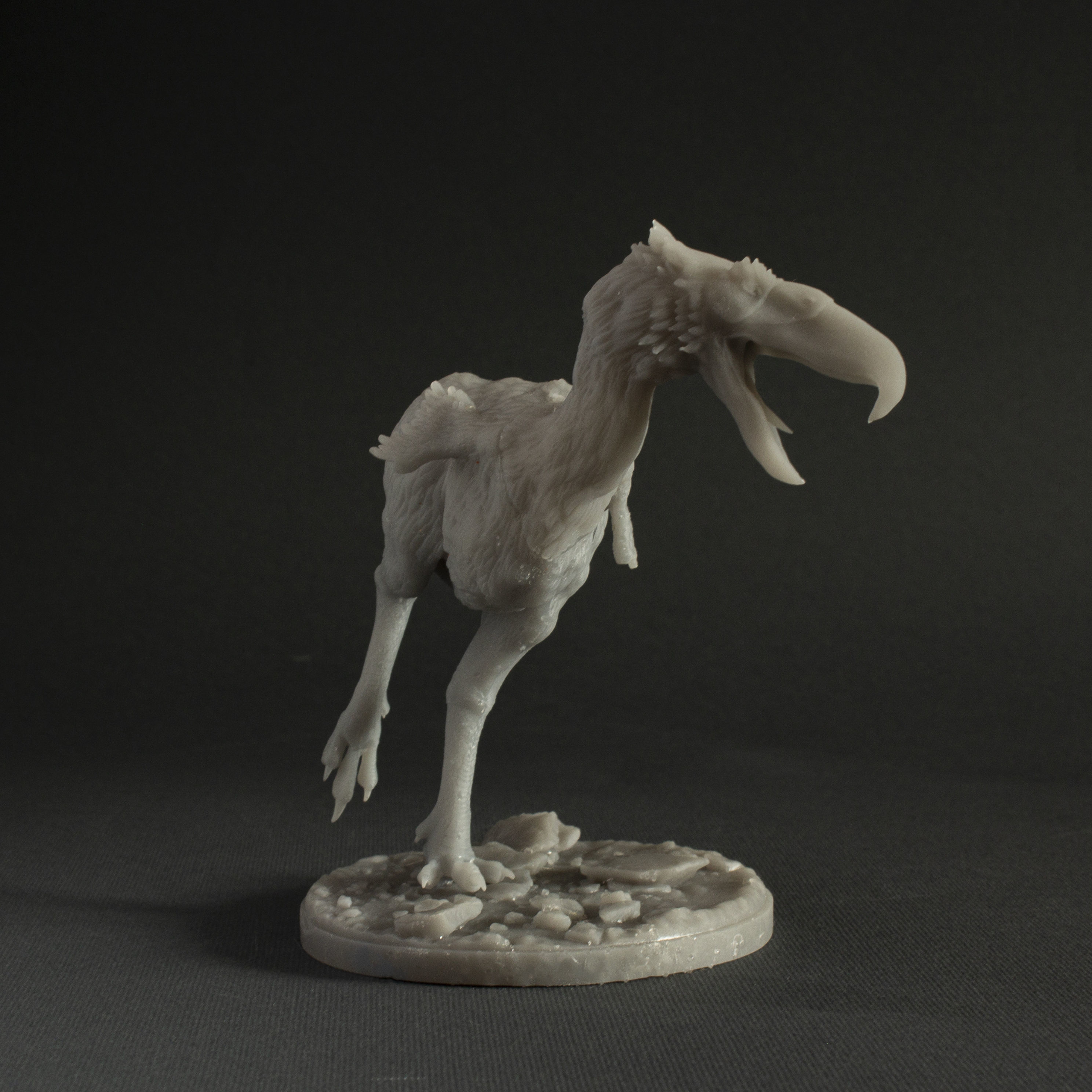 Kelenken wooden sculpture of bird 3D print model_2