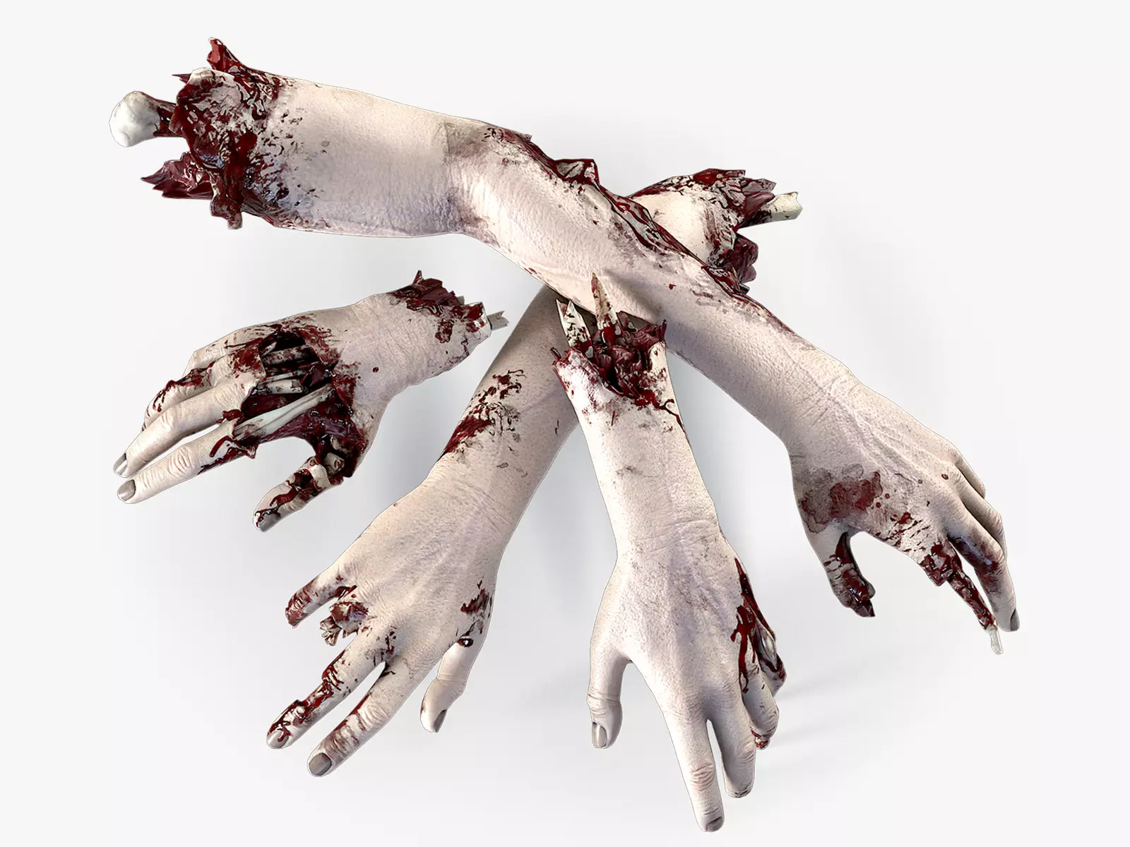Severed Hands Collection Low-poly 3D model