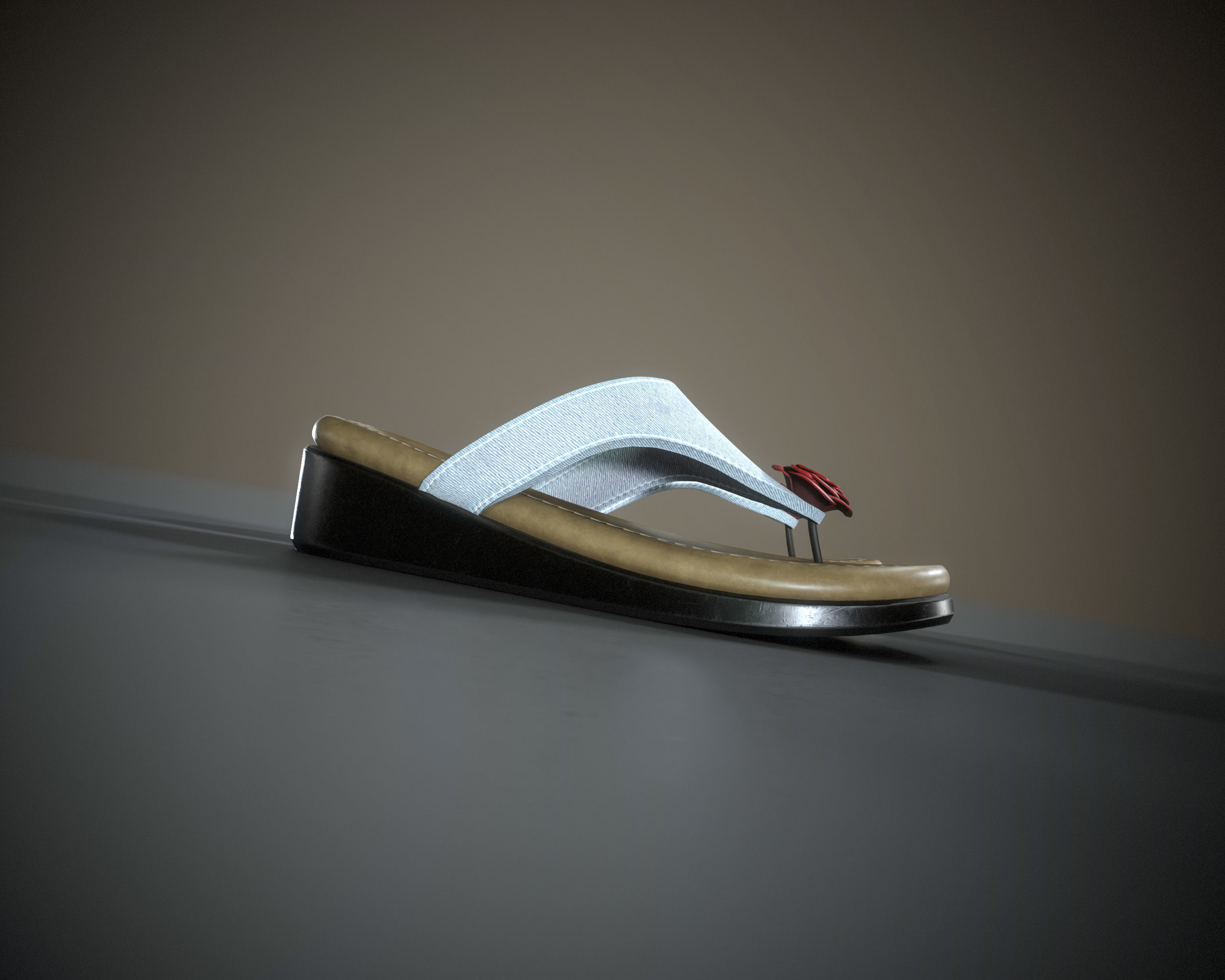 Flip Flops Low-poly 3D model_3