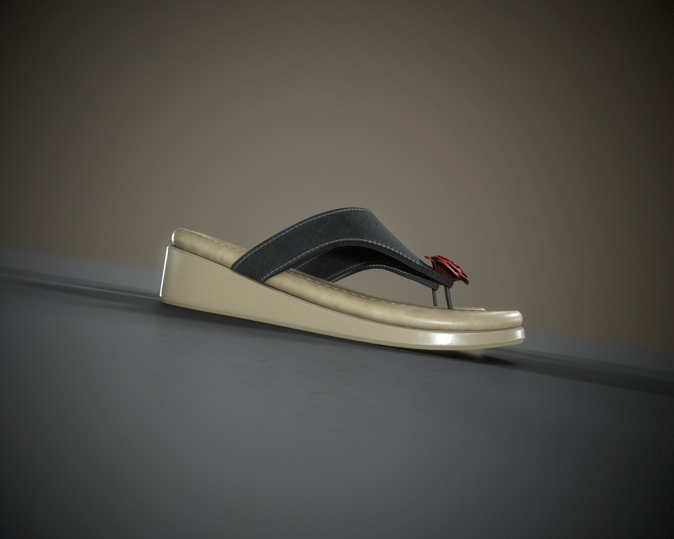 Flip Flops Low-poly 3D model_10