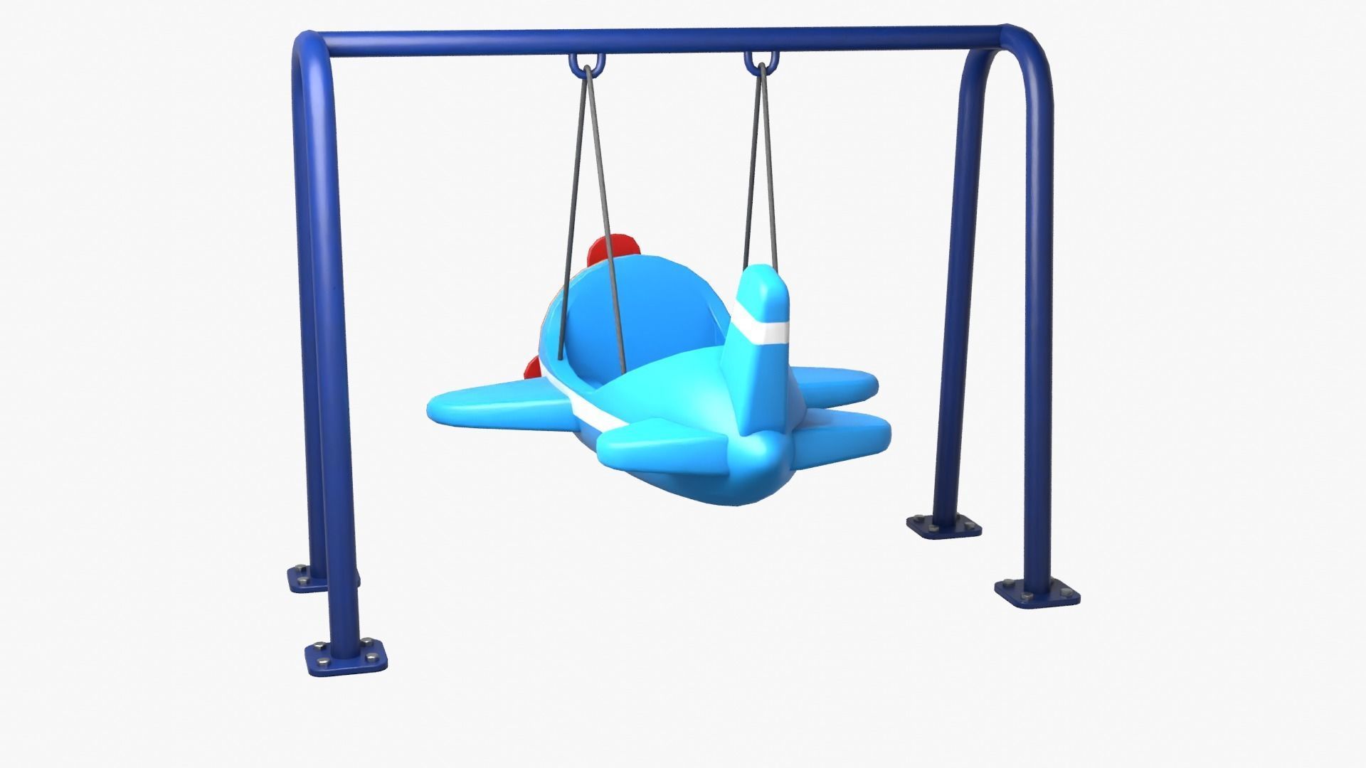 Airplane Swing Low-poly 3D model_4