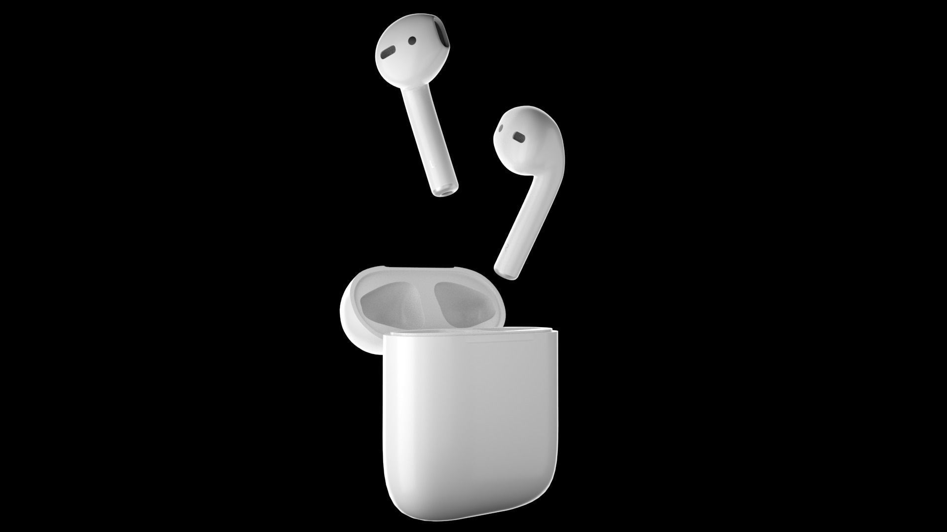 AirPods apple Low-poly 3D model_6