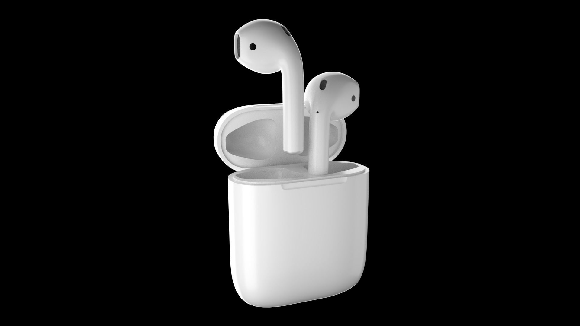 AirPods apple Low-poly 3D model_2