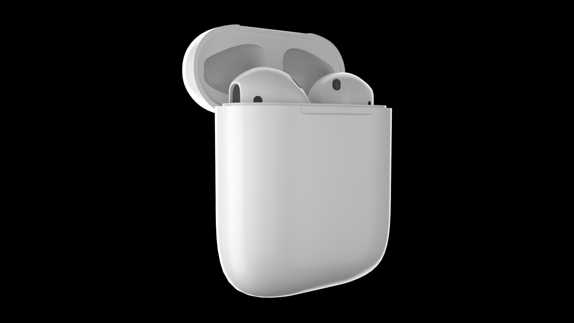 AirPods apple Low-poly 3D model_3