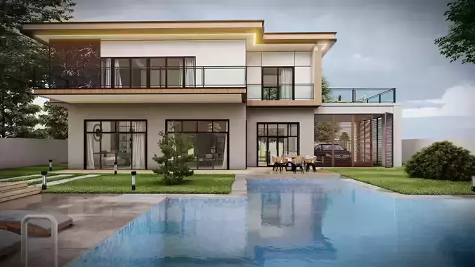 OZARC HOUSE 2 3D MODEL AND RENDER