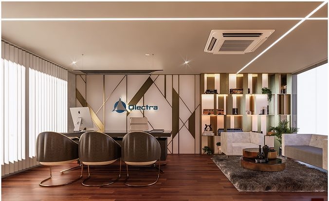MD cabin - office - interior - office space  3D model