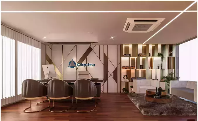 MD cabin - office - interior - office space  3D model