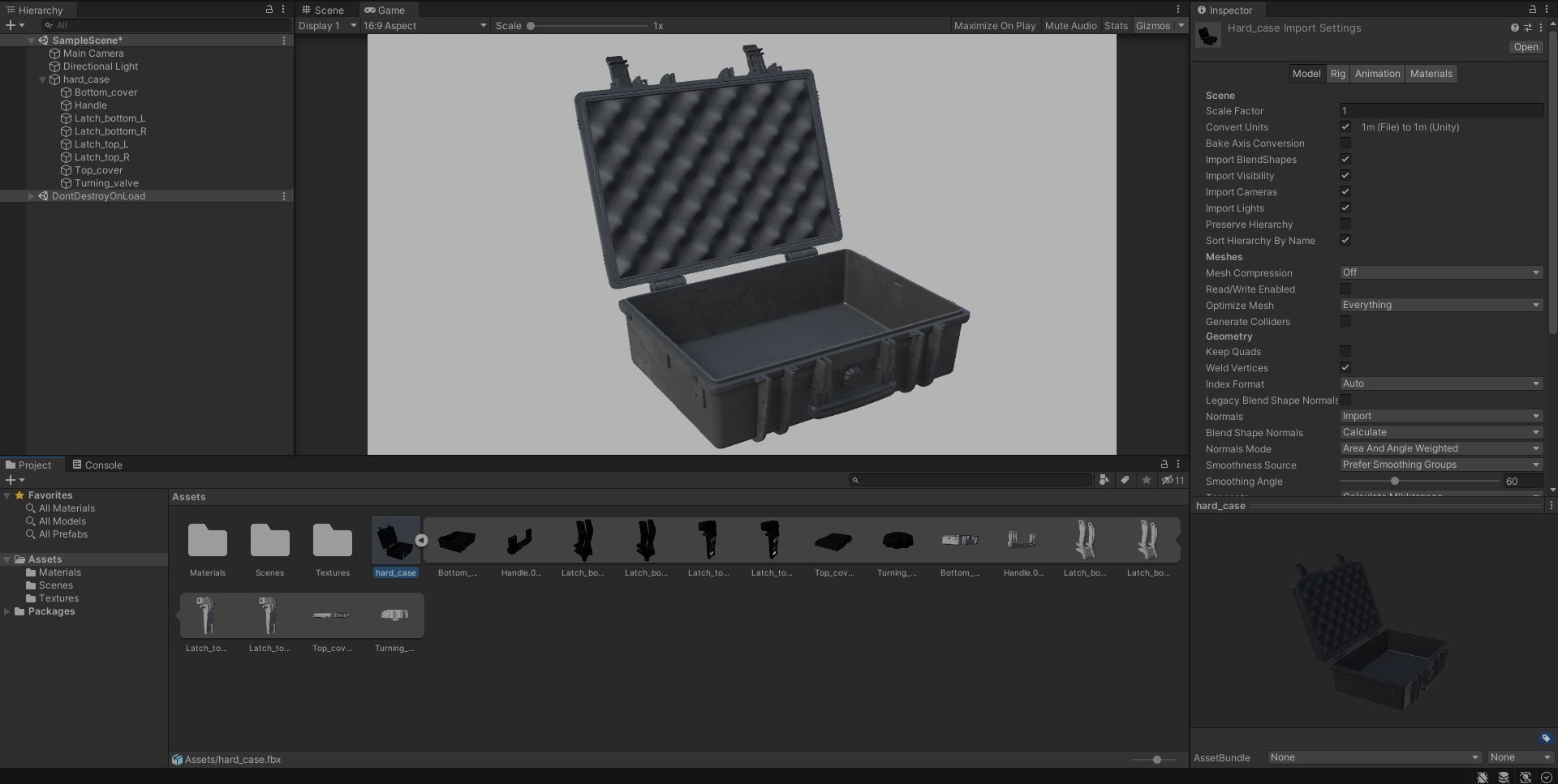 Hard case Low-poly 3D model_11