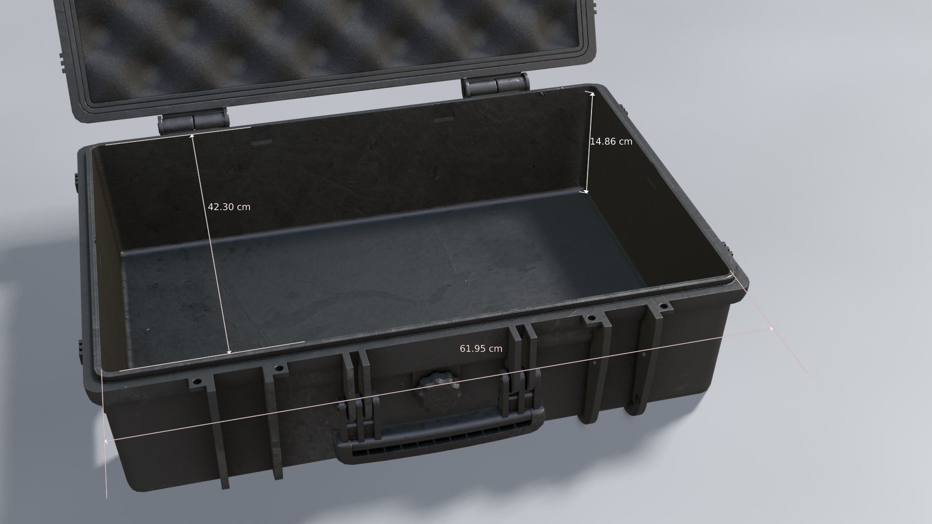 Hard case Low-poly 3D model_9