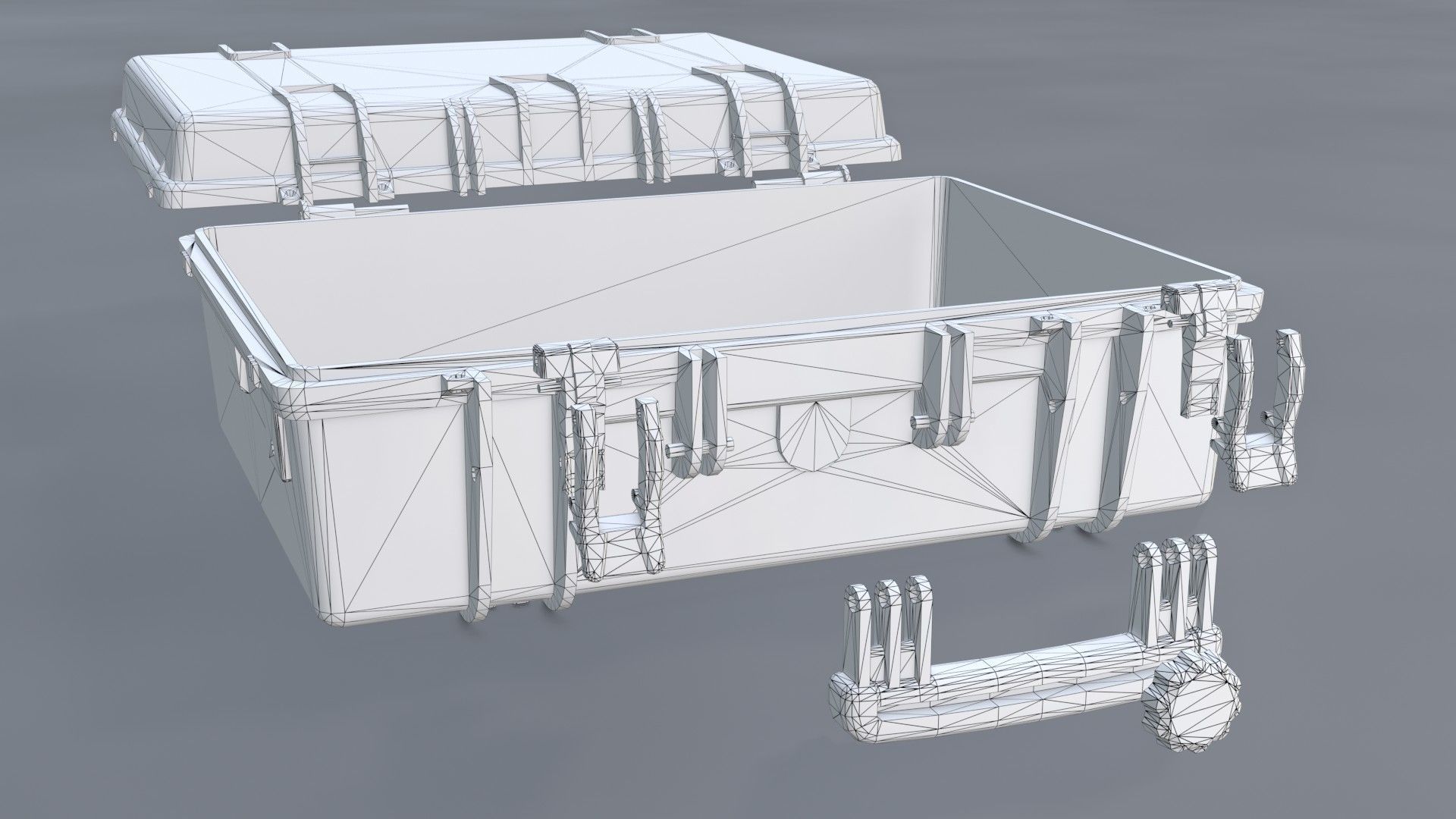 Hard case Low-poly 3D model_16