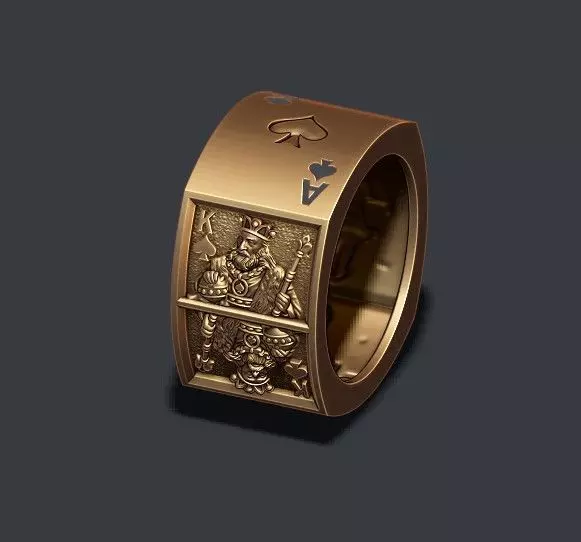 playing cards spades pairs ring 3D print model