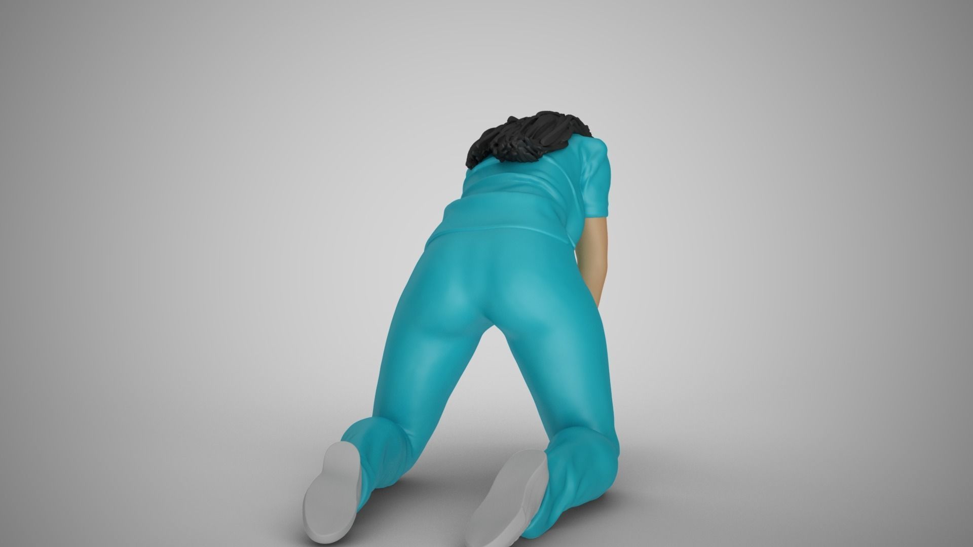 Paramedic 3 woman scrubs 3D print model_8