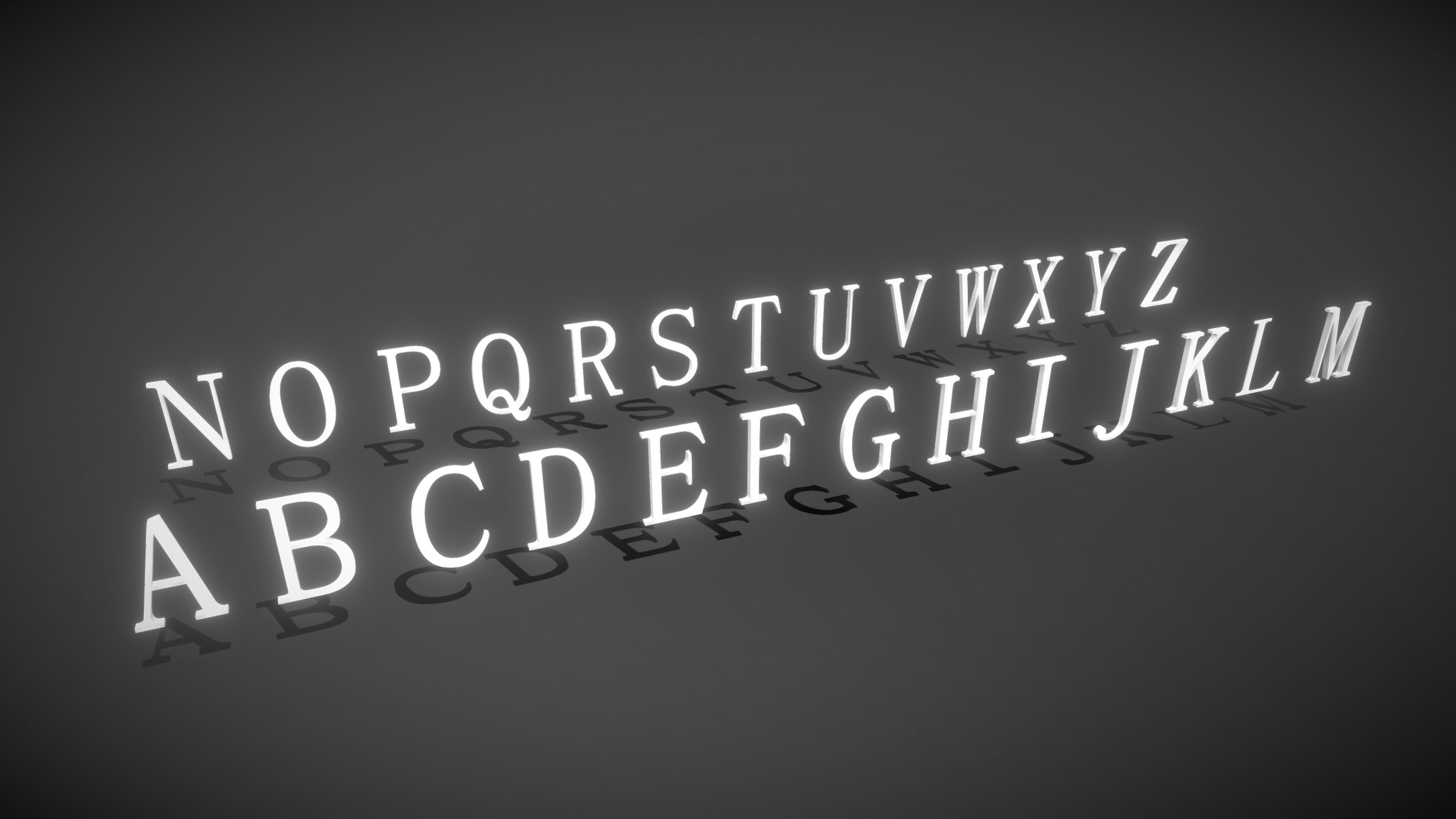 Arrow Note Letter Number Punctuation  Low-poly 3D model_8