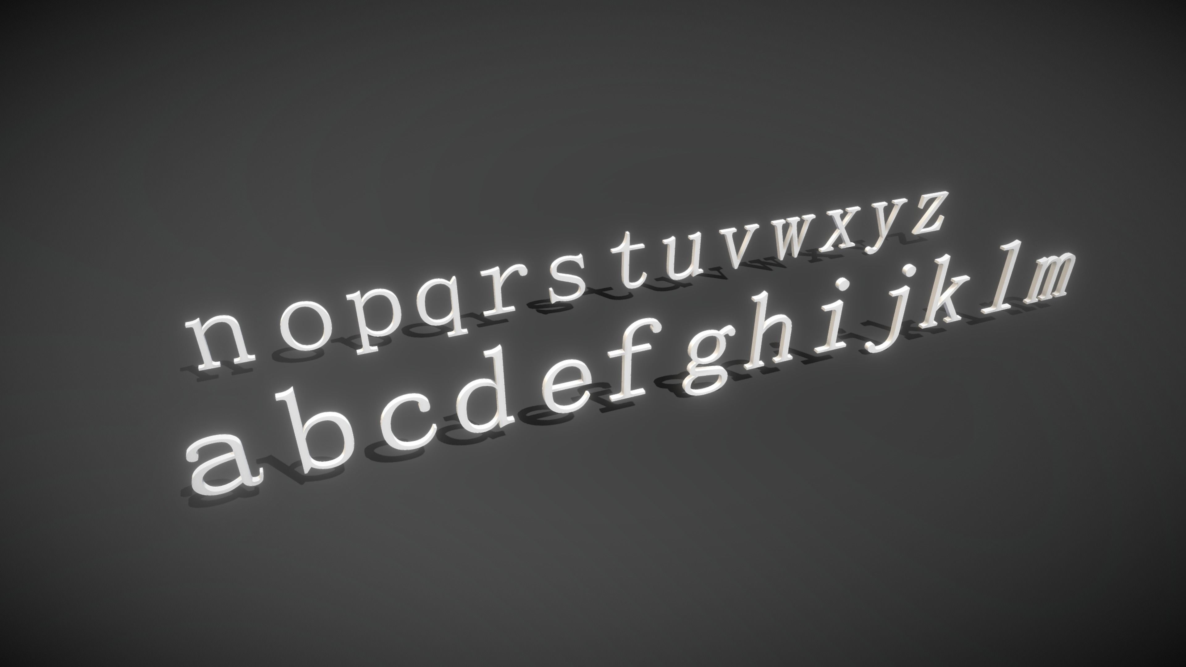 Arrow Note Letter Number Punctuation  Low-poly 3D model_9