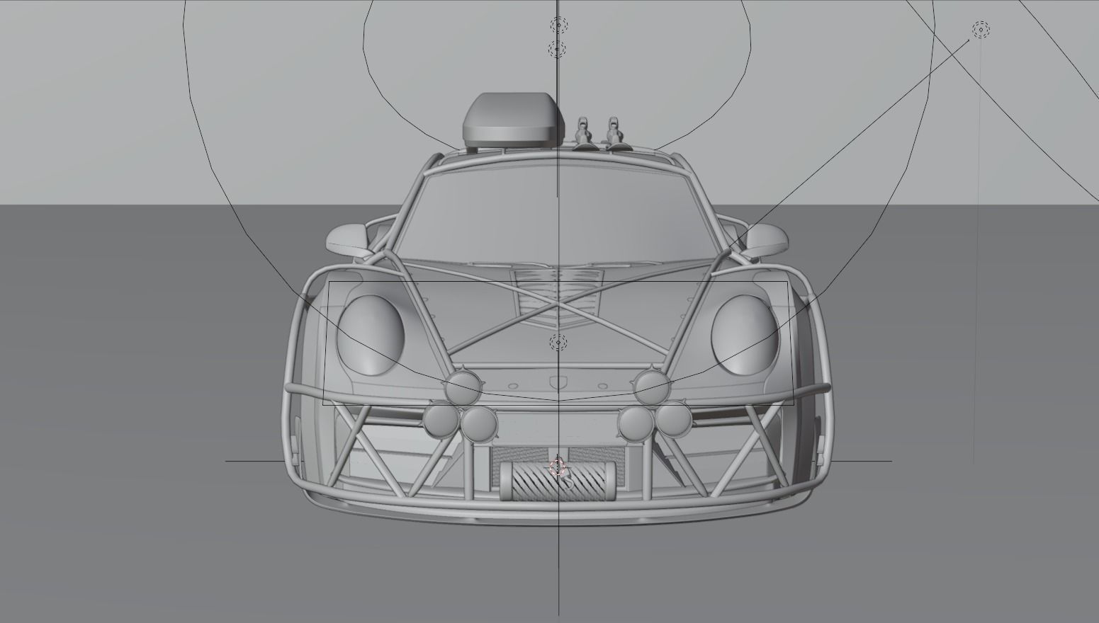 Porsche Carrera Tuned Low-poly 3D model_20