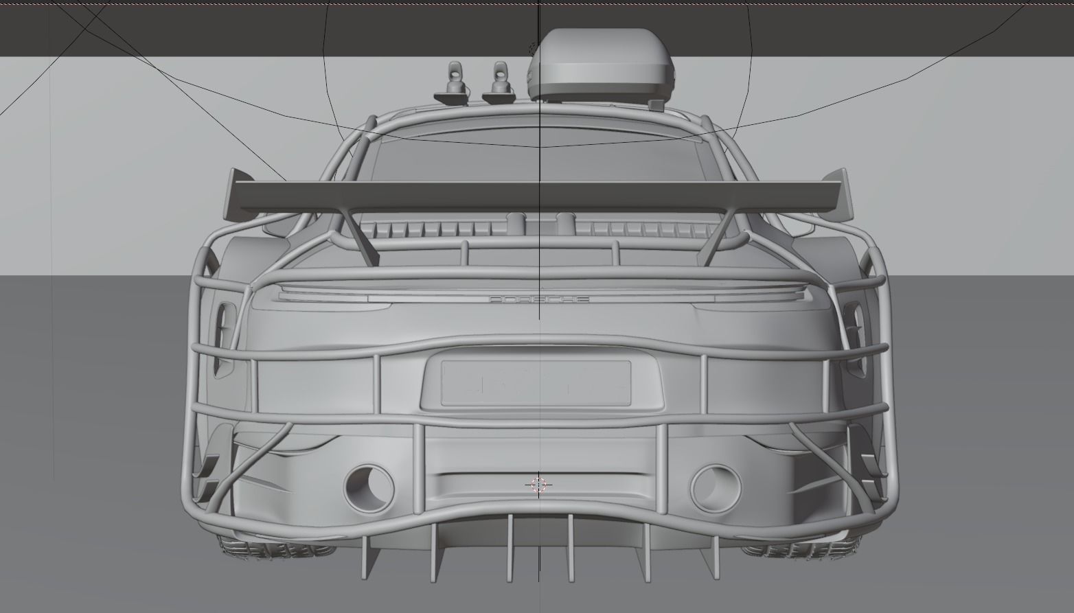 Porsche Carrera Tuned Low-poly 3D model_33
