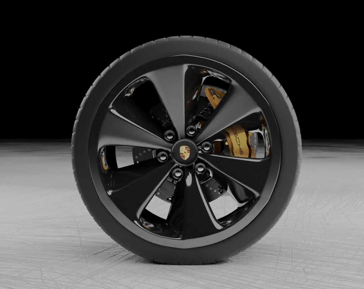 Porsche Carrera Tuned Low-poly 3D model_6