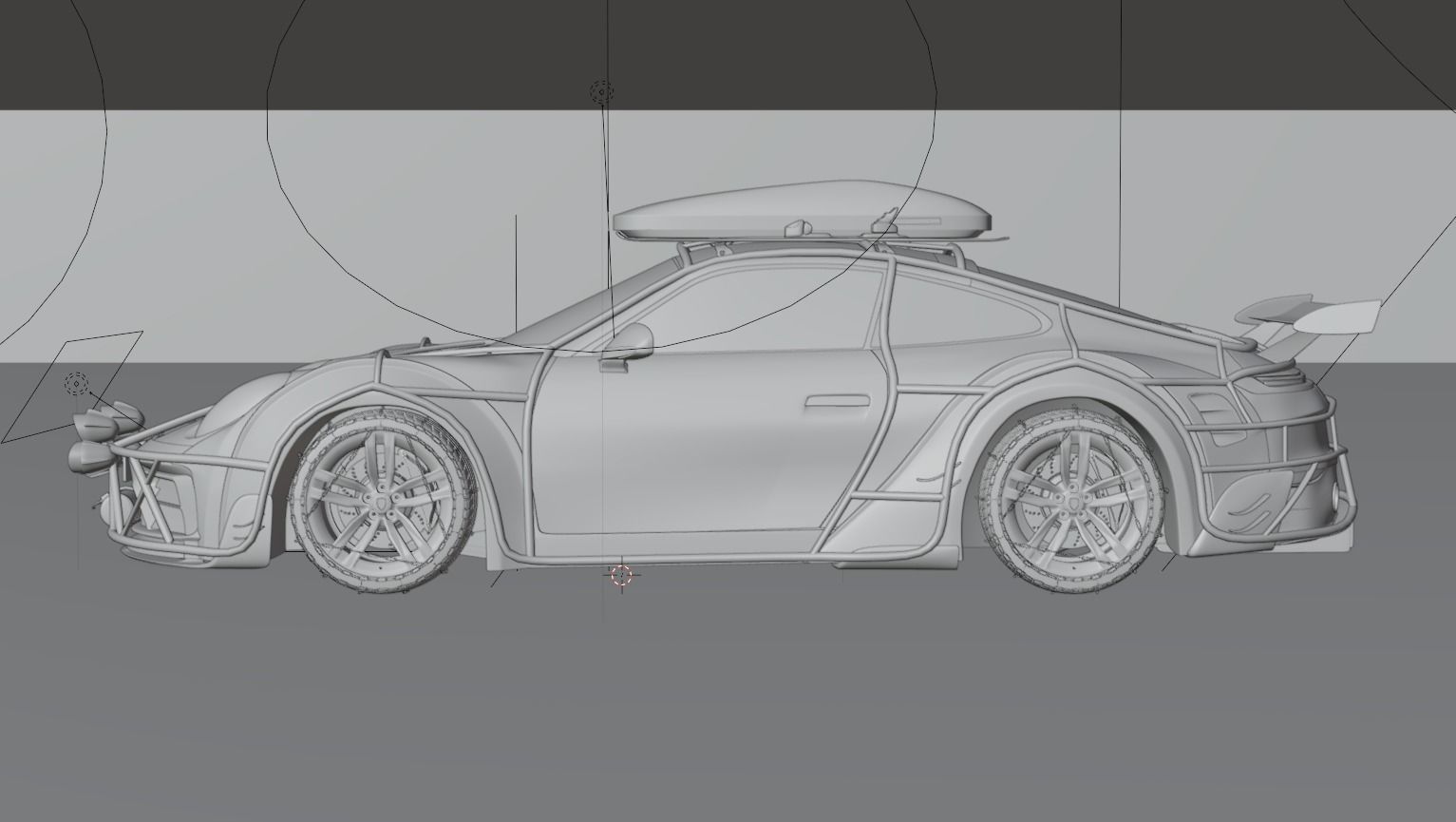 Porsche Carrera Tuned Low-poly 3D model_27