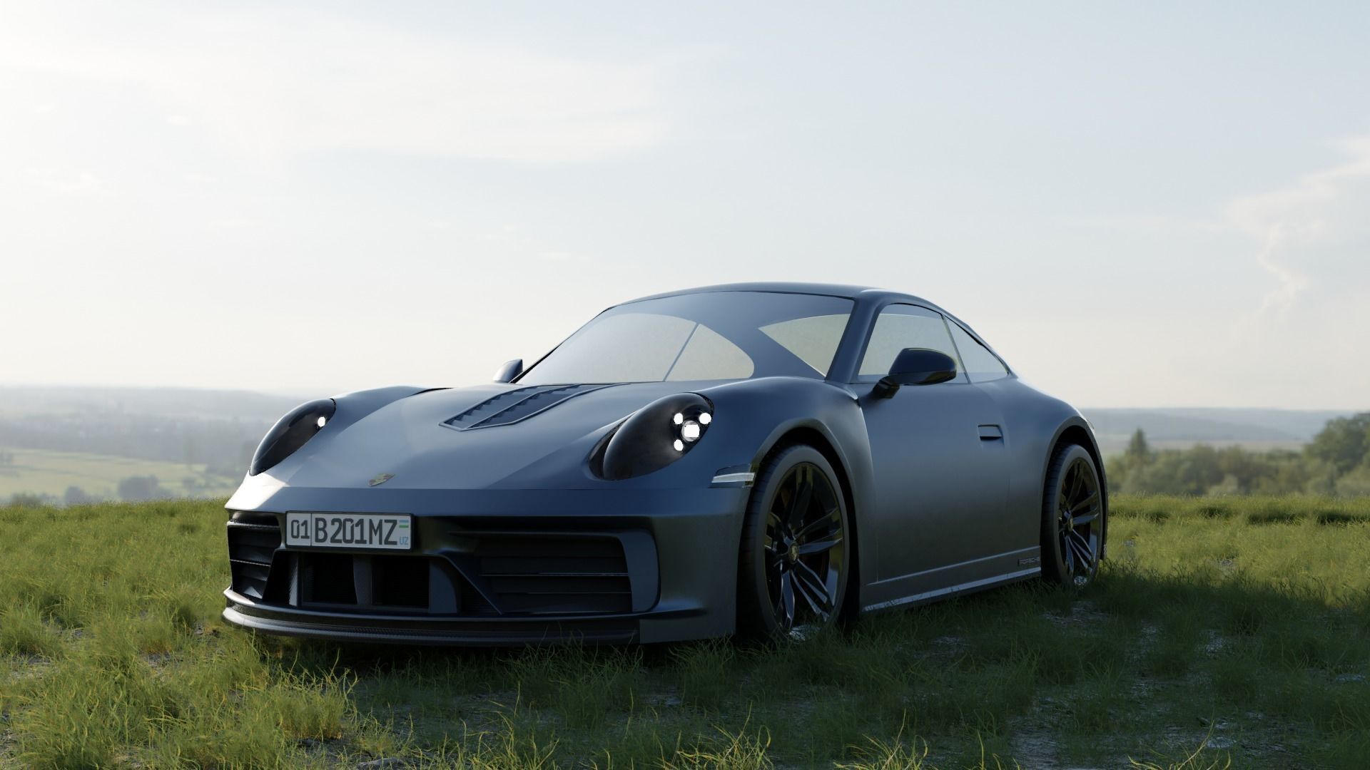 Porsche Carrera Tuned Low-poly 3D model_17