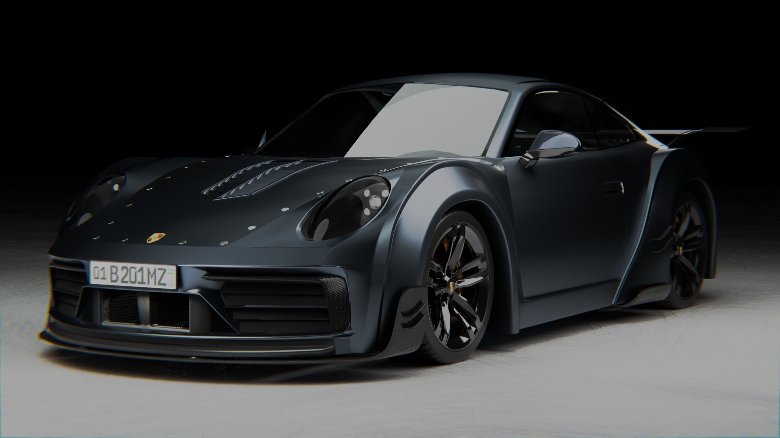 Porsche Carrera Tuned Low-poly 3D model_18