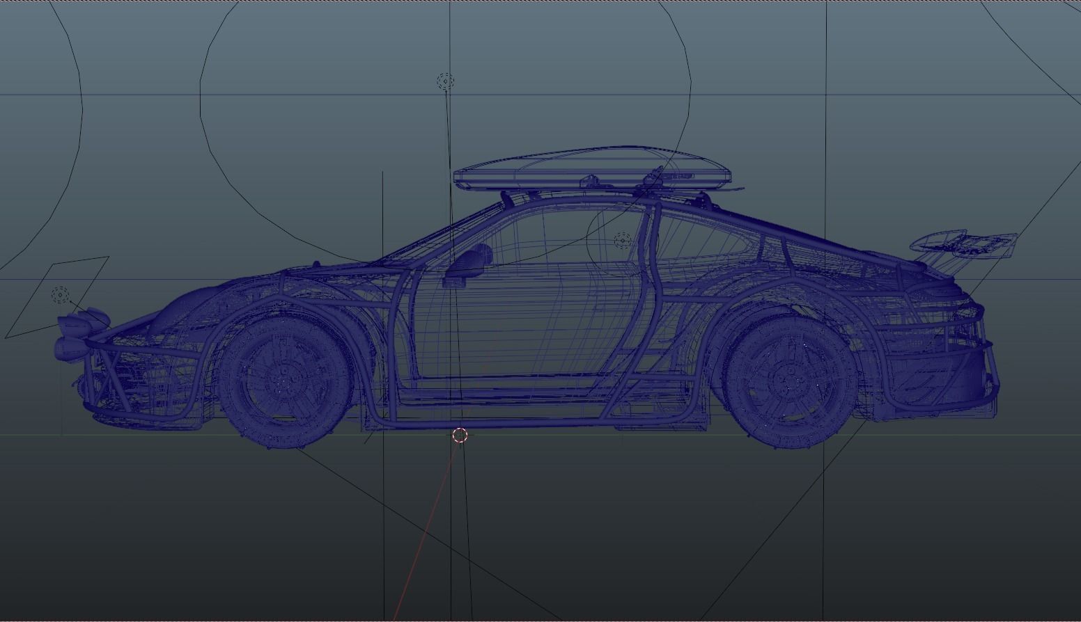 Porsche Carrera Tuned Low-poly 3D model_26