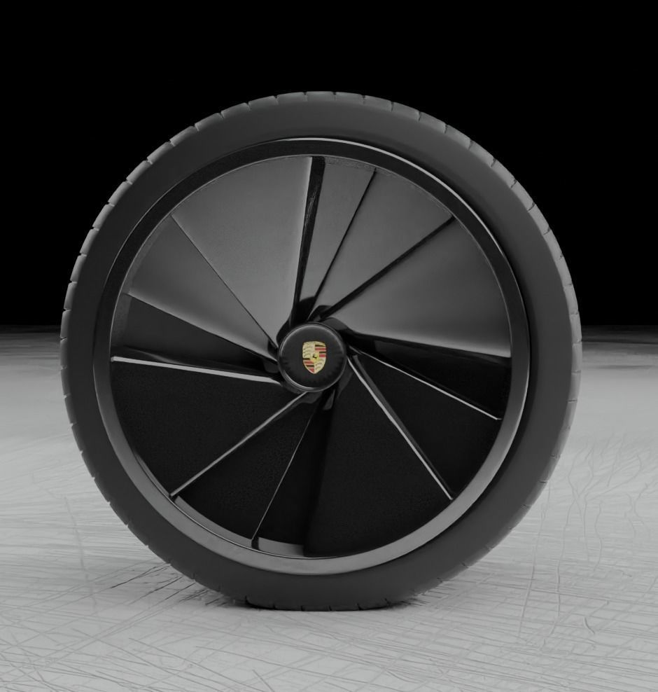 Porsche Carrera Tuned Low-poly 3D model_7