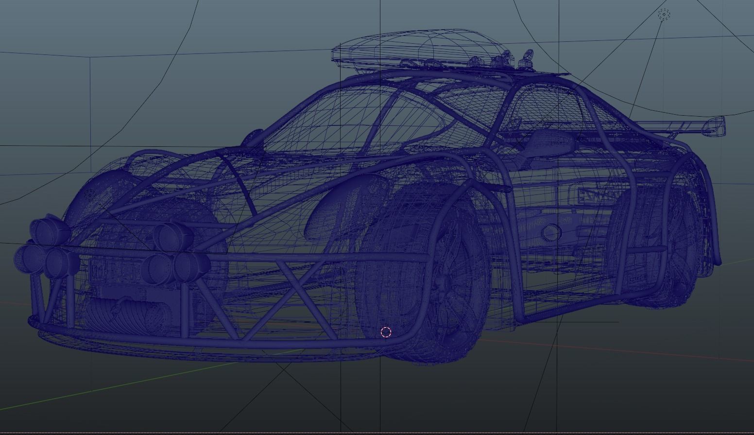 Porsche Carrera Tuned Low-poly 3D model_23