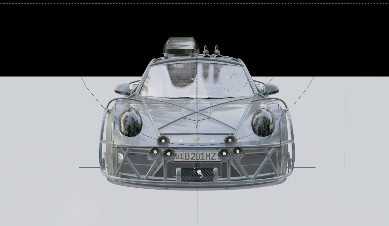 Porsche Carrera Tuned Low-poly 3D model_22