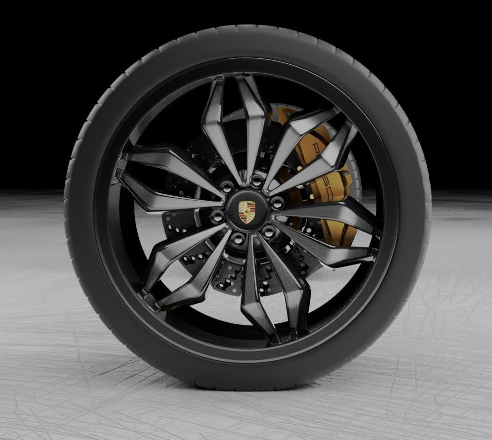 Porsche Carrera Tuned Low-poly 3D model_8