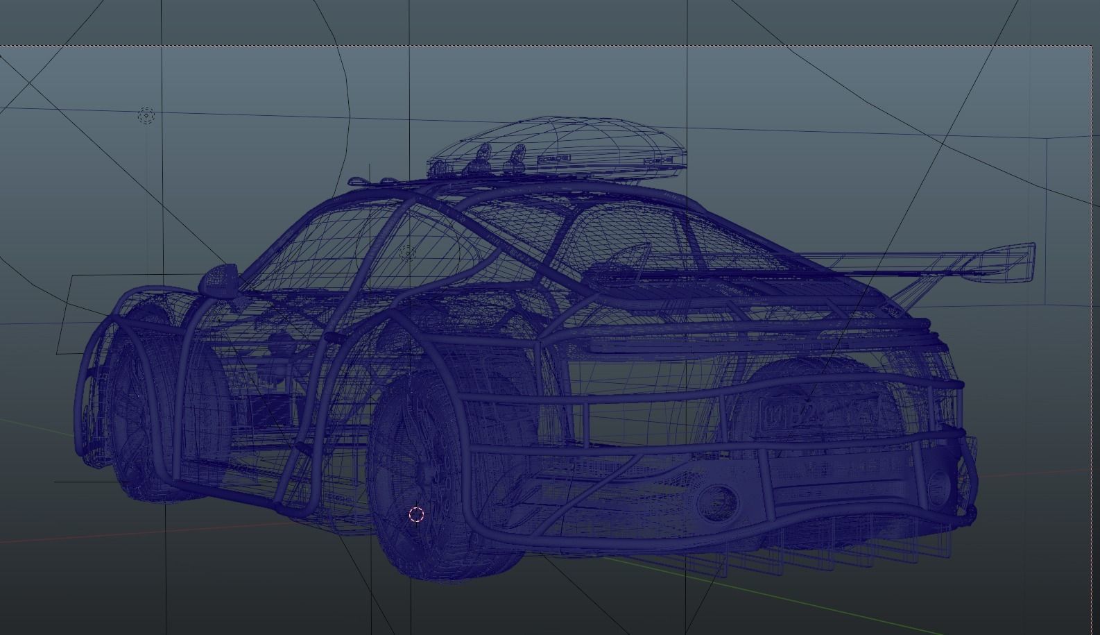 Porsche Carrera Tuned Low-poly 3D model_31