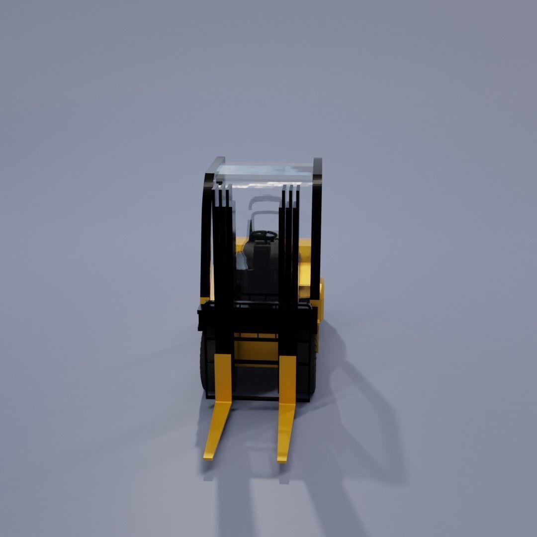 Semi realistic Forklift 3d Model Low-poly 3D model_53