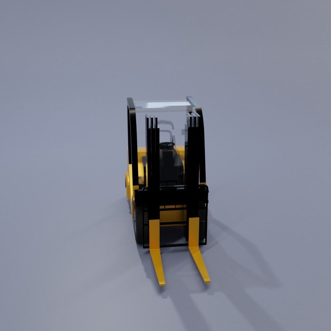 Semi realistic Forklift 3d Model Low-poly 3D model_51